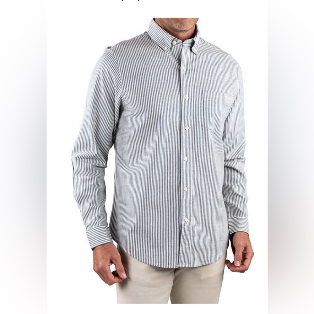 Tailor Vintage Men's Oxford Long Sleeve Button Down Shirt, XL